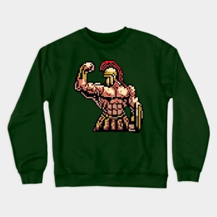 spartan strong pixel art Crewneck Sweatshirt